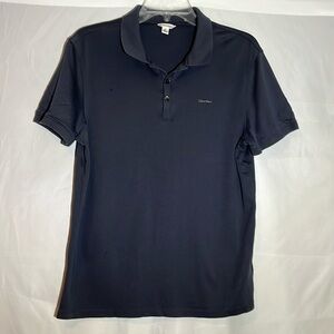Calvin Klein men’s gray polo hundred percent cotton short sleeves